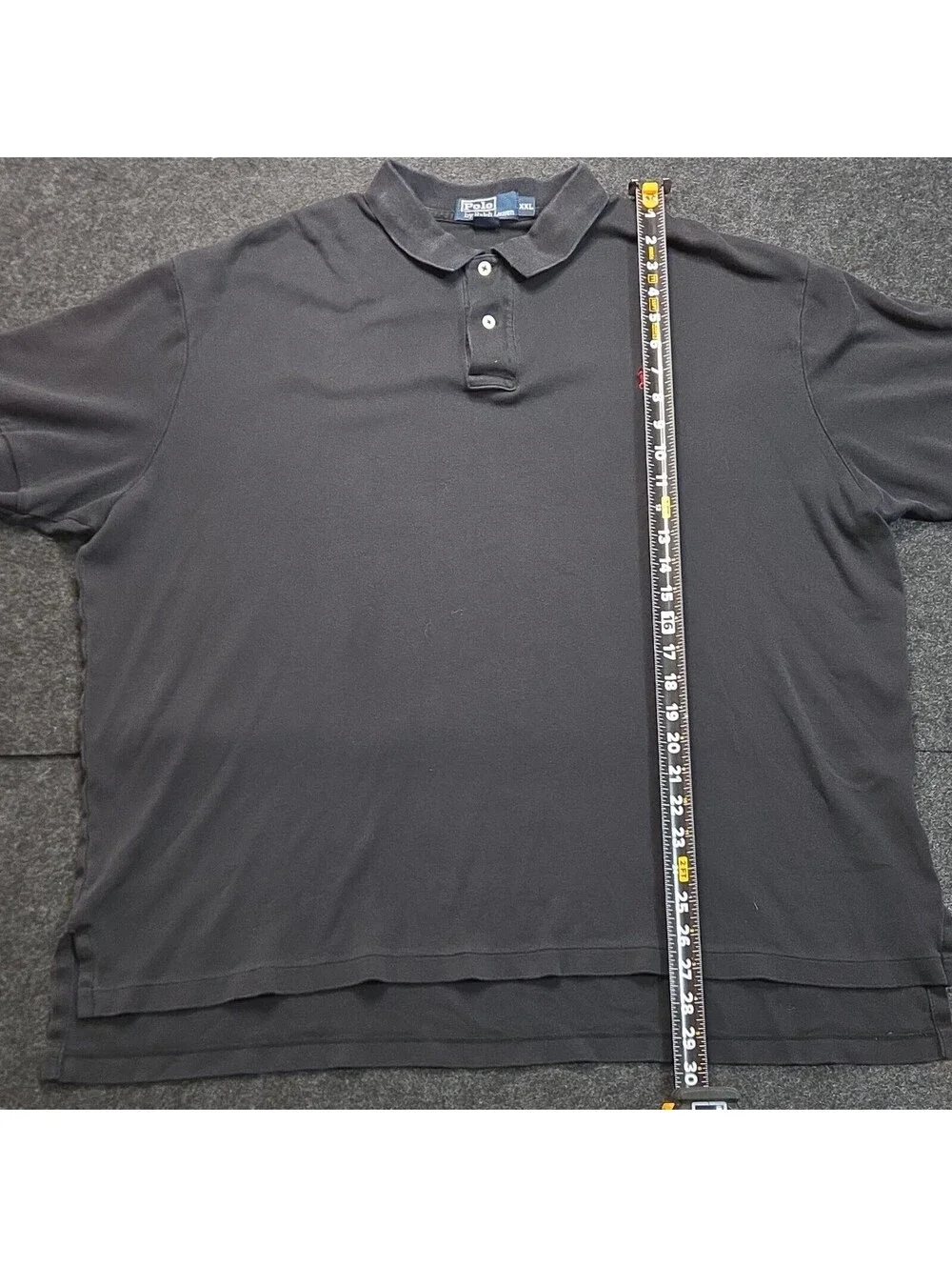 Polo Ralph Lauren Men's Polo Shirt 2XL Black Solid Short Sleeve Cotton Logo